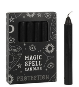 Magic Spell Candles - Black Colour - Pack of 12