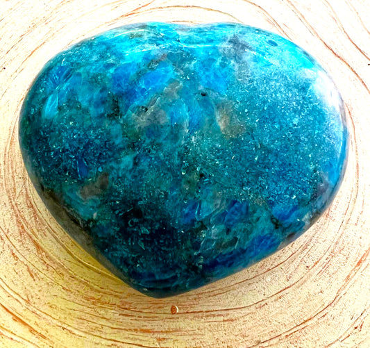 Blue Apatite Heart #4