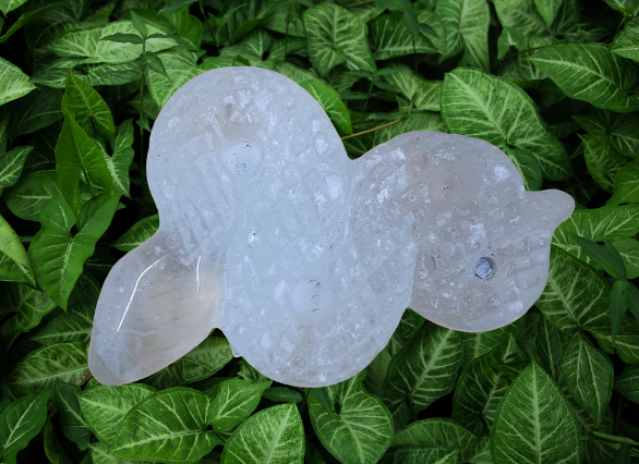 Clear Quartz Snake Carving