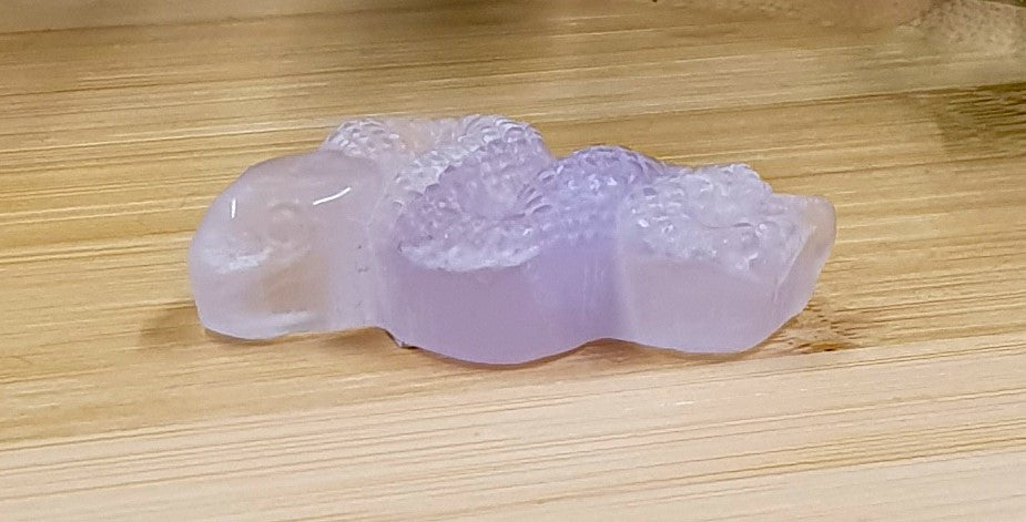 Lilac Fluorite Snake Carving