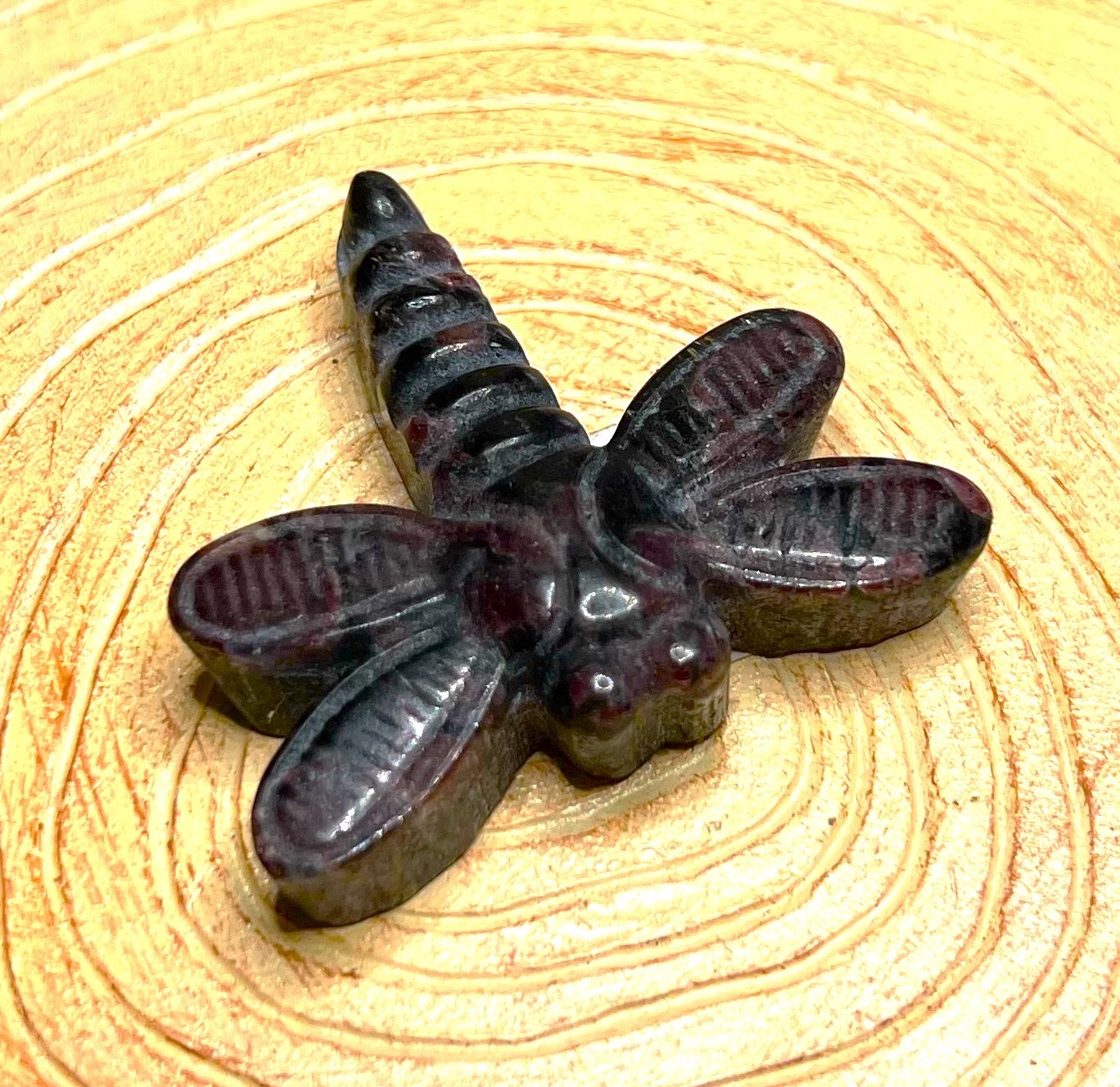 Garnet Dragonfly Carving