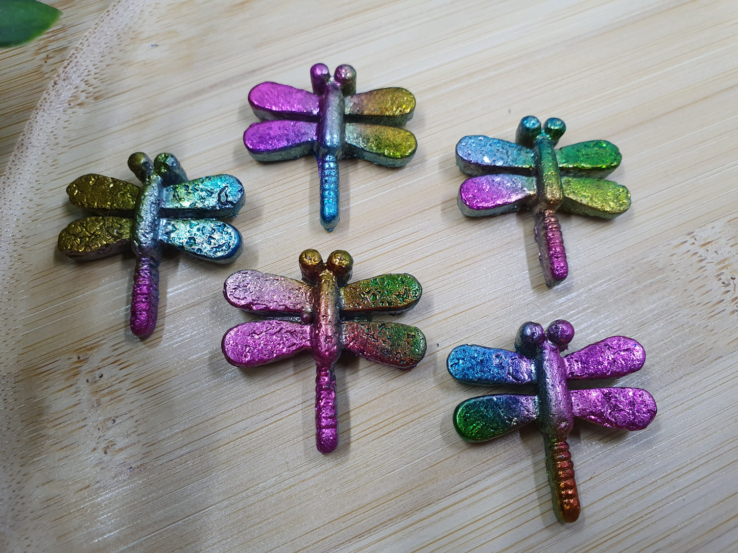 Bismuth Dragonfly Carvings