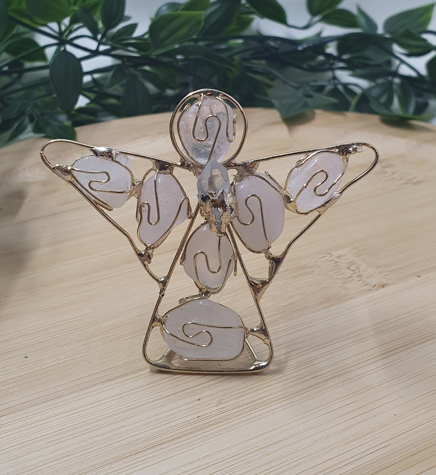 Rose Quartz Small Angel Figurine