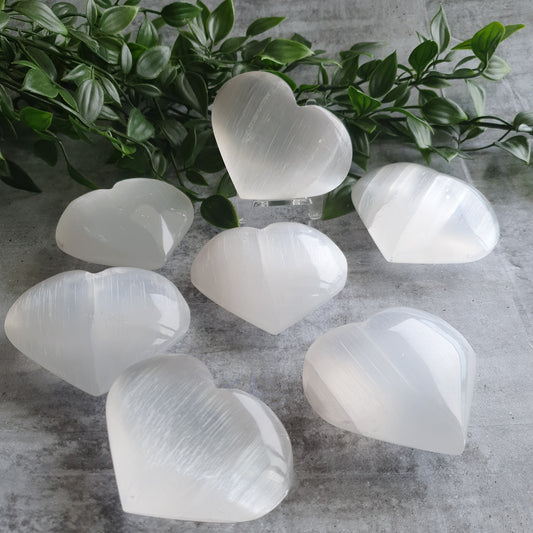 Selenite Hearts