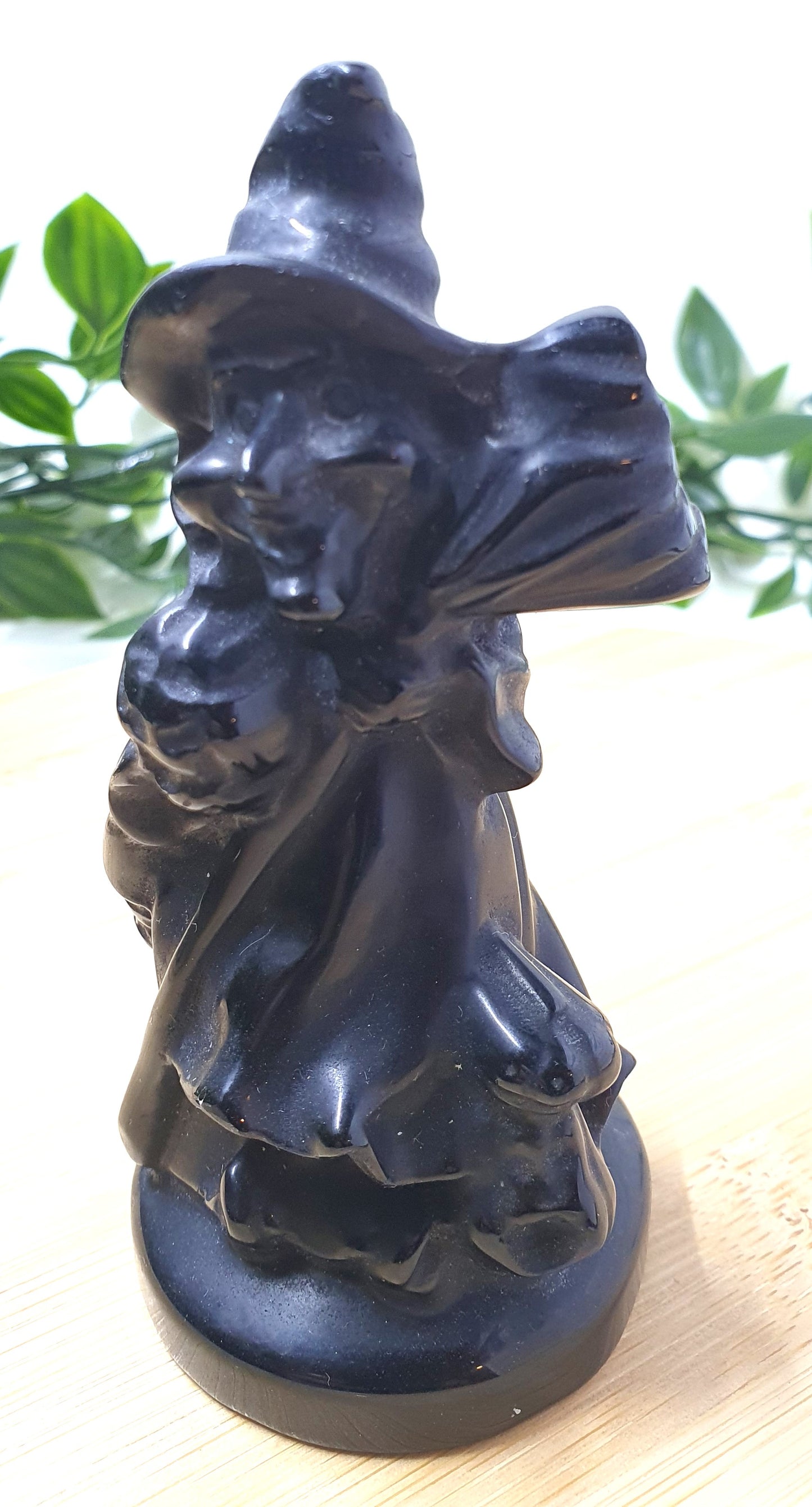 Black Obsidian Witch Carving