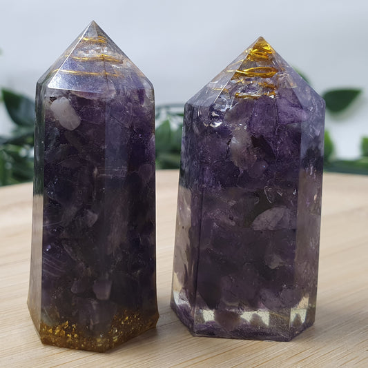 Amethyst Orgonite Points