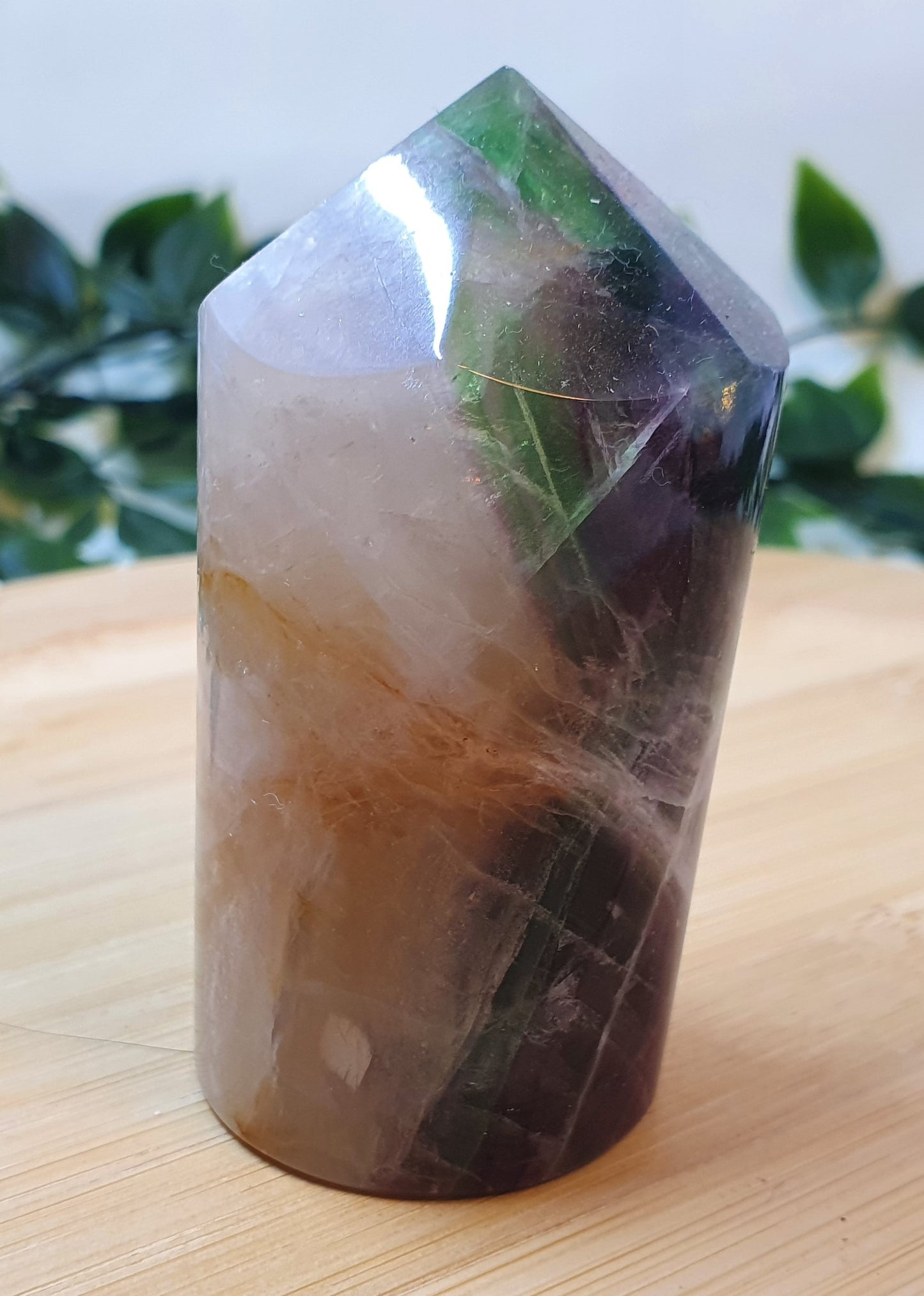 Rainbow Fluorite Round Point #1