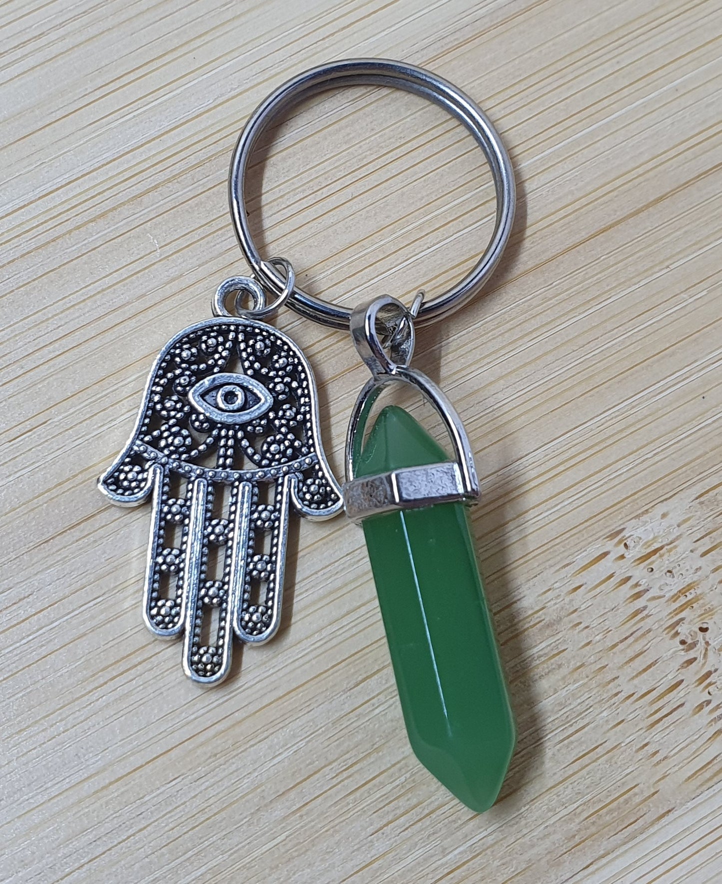 Hamsa Hand Crystal Keychains