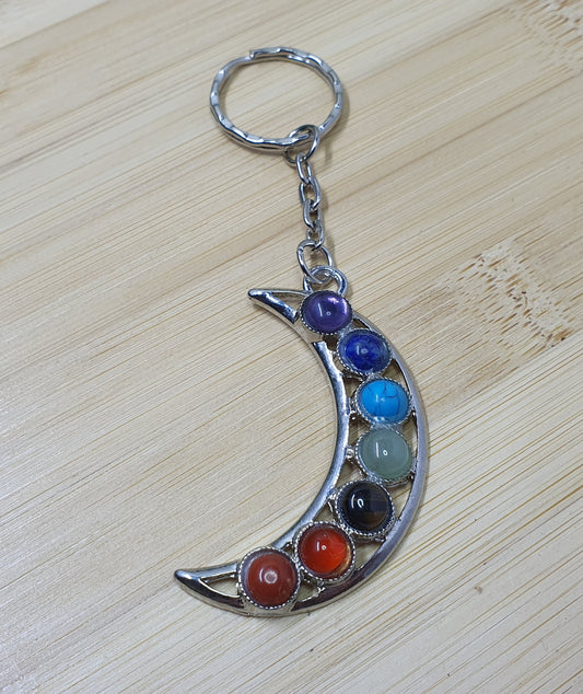 Chakra Half Moon Keychain