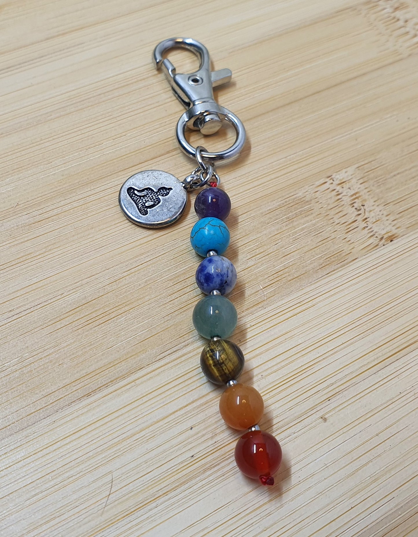 Chakra Crystal Bead Keychains