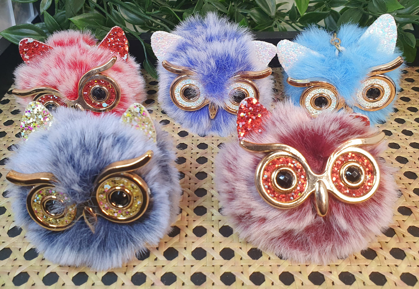 Fluffy Owl Keychains