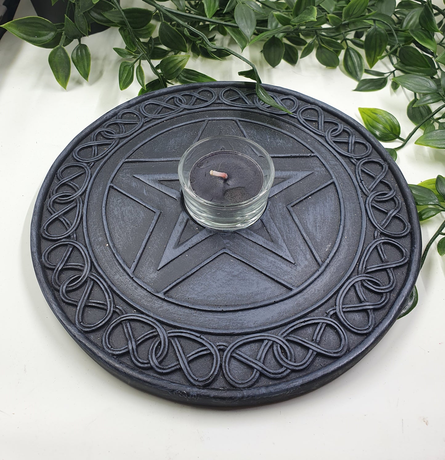 Round Pentagram with Candle Holder