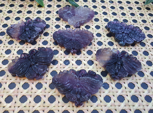 Fluorite Butterflies Carvings