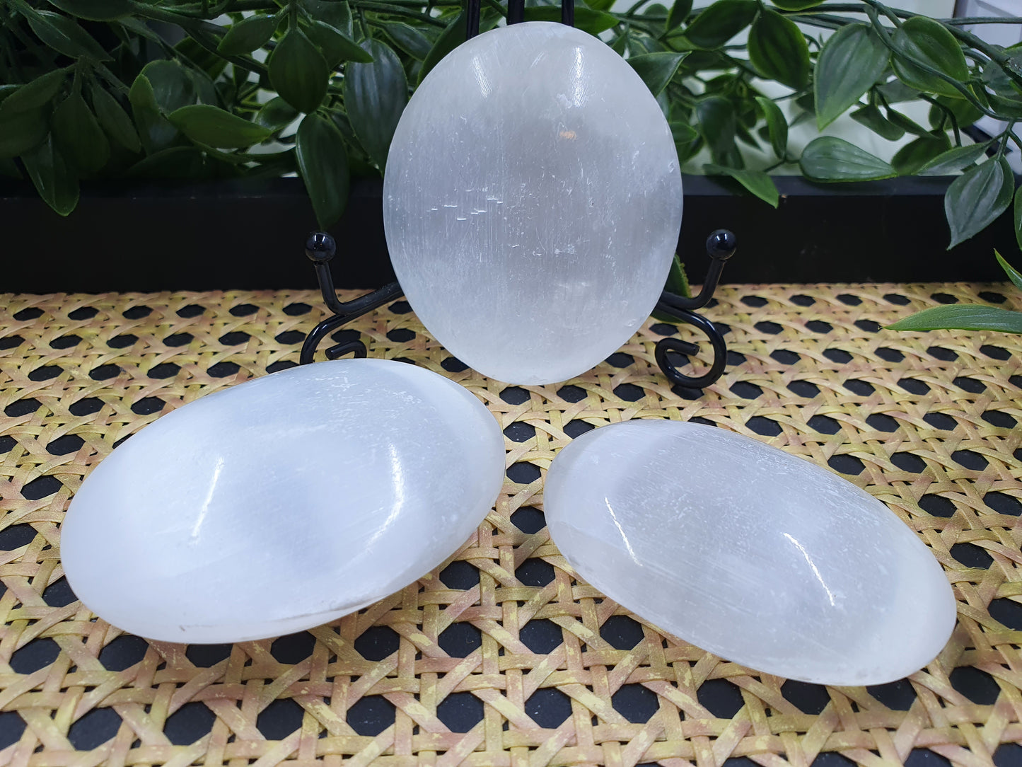 Selenite Palm Stones #2