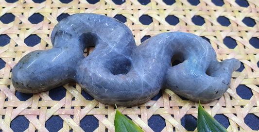 Labradorite Snake Carving