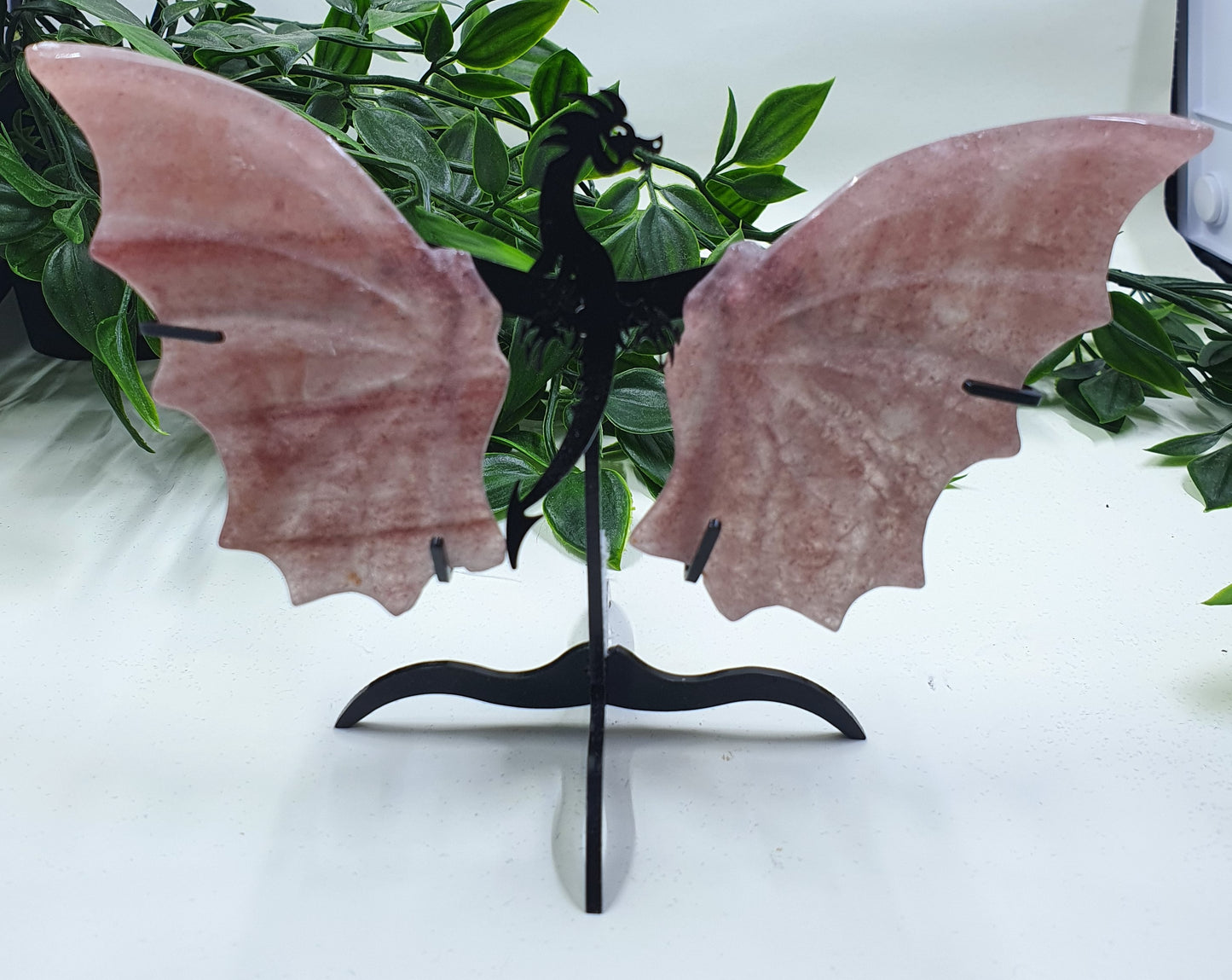 Rose Quartz Dragon Wings