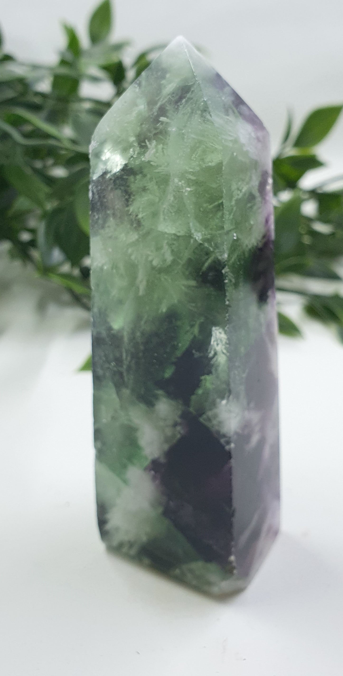 Snowflake Fluorite Point #1