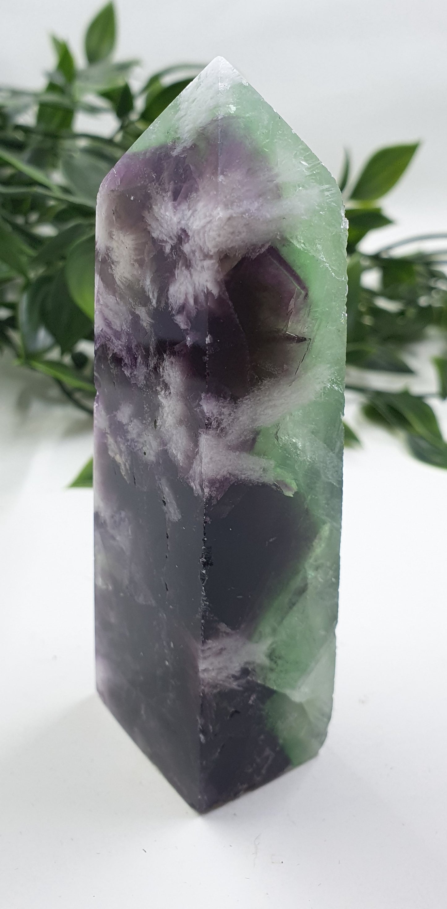 Snowflake Fluorite Point #1