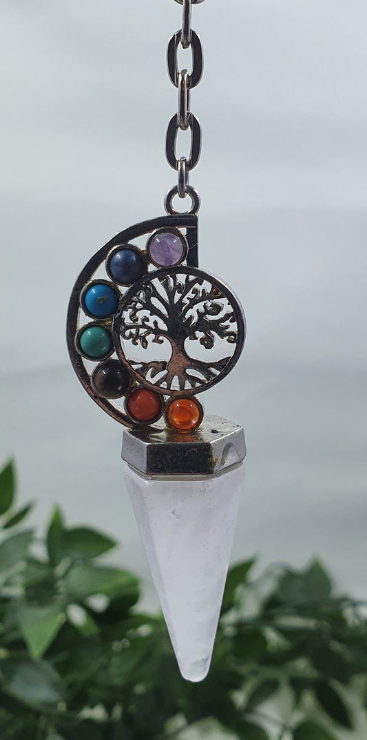 Chakra Pendulum Crystal Keychains