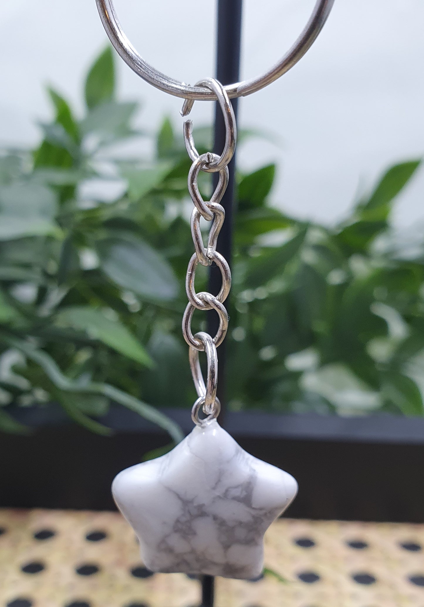 Howlite Star Mini Keychain