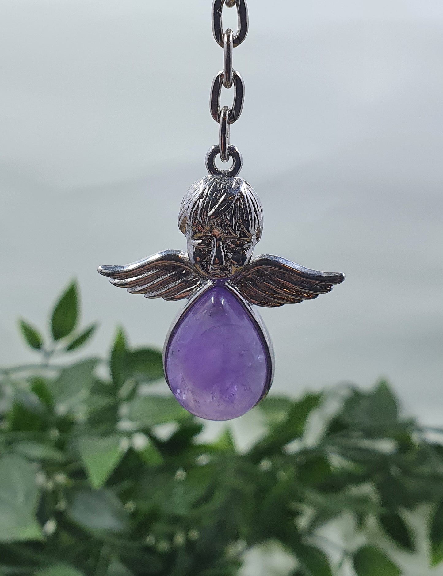 Crystal Cherub Keychains