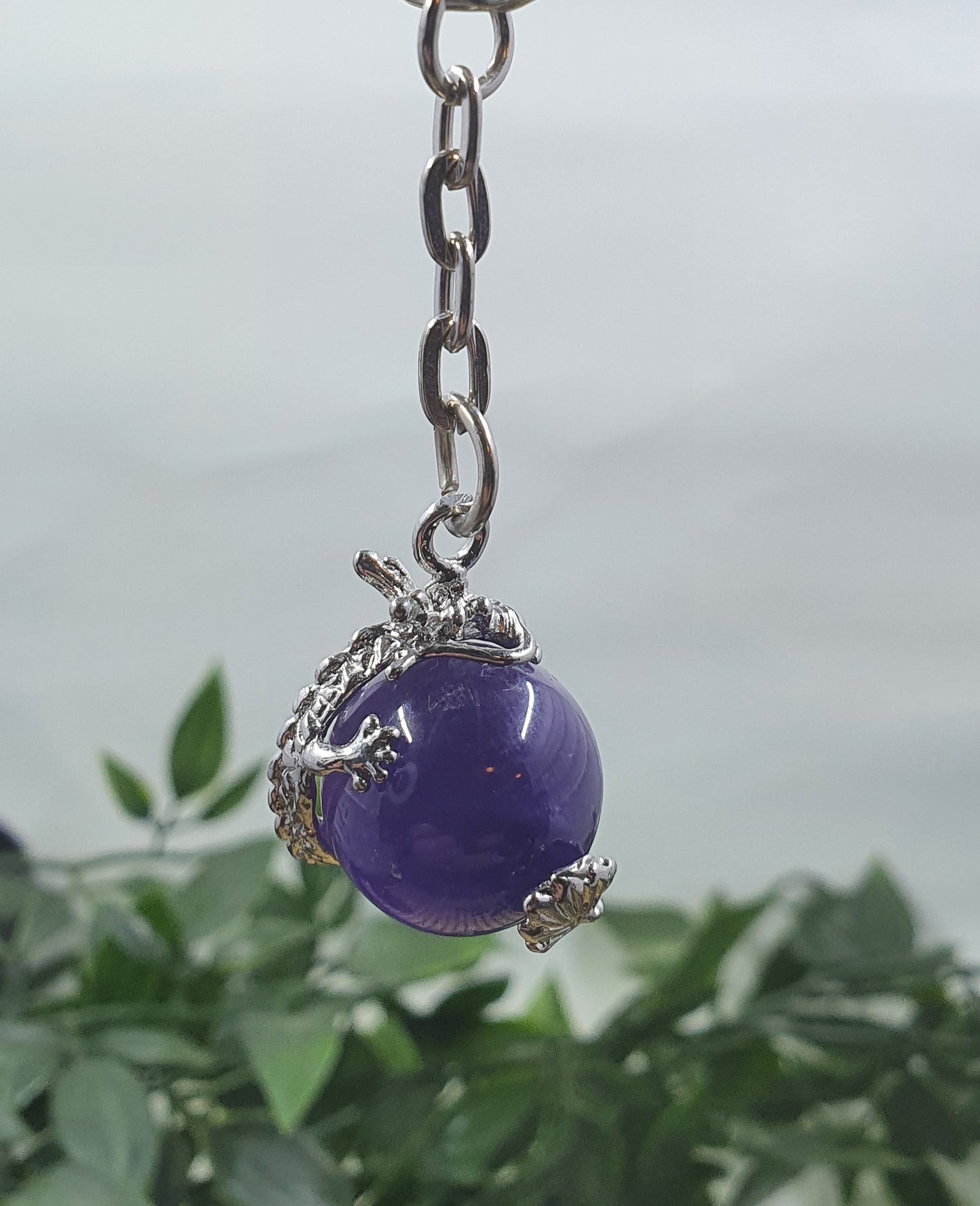 Crystal Dragon Sphere Keychains