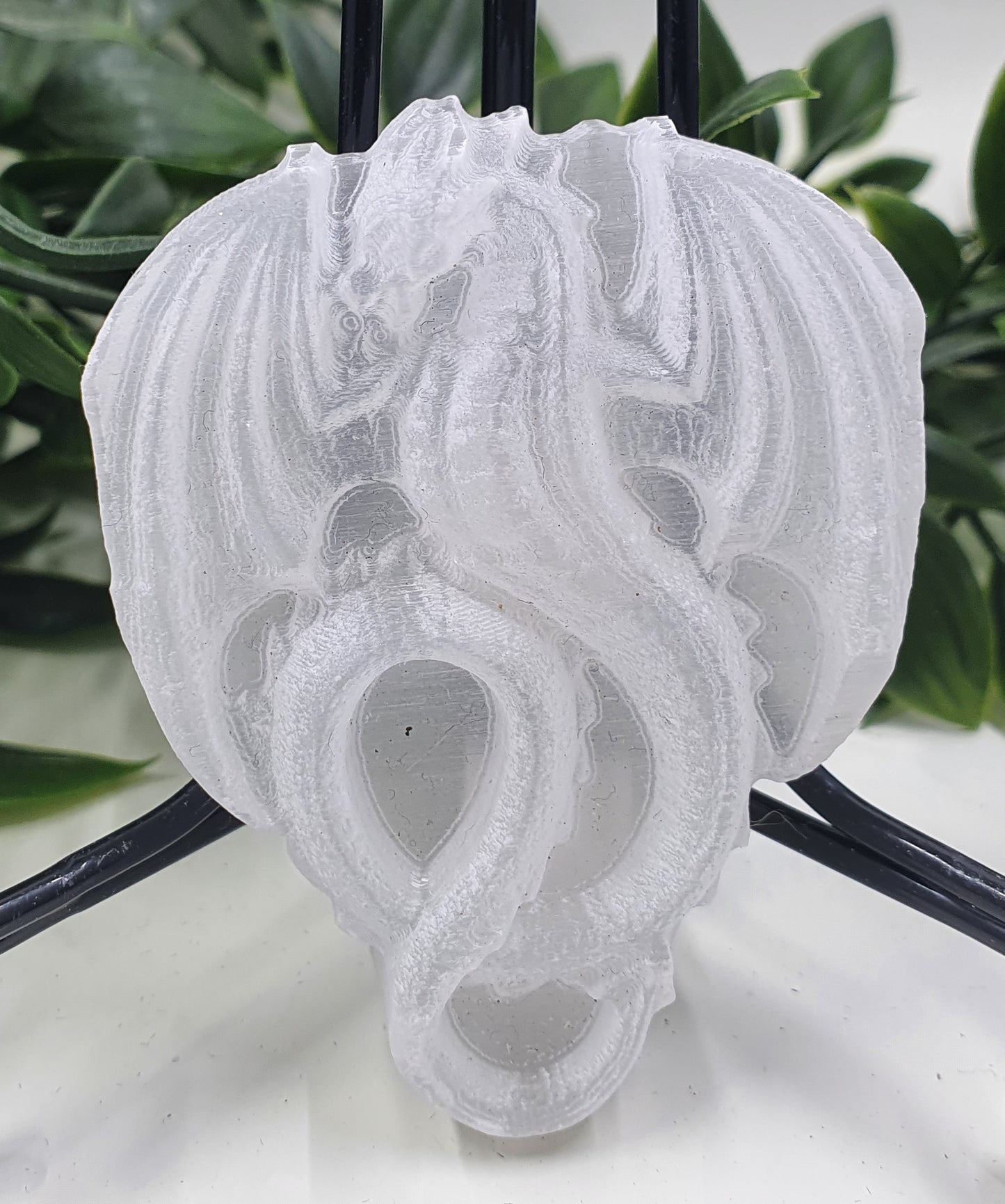 Selenite Dragon Carvings