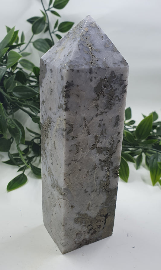 Pyrite in Quartz Tower #1