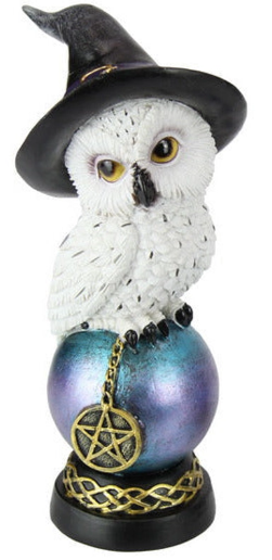 Owl with Witch Hat on Celtic Ball