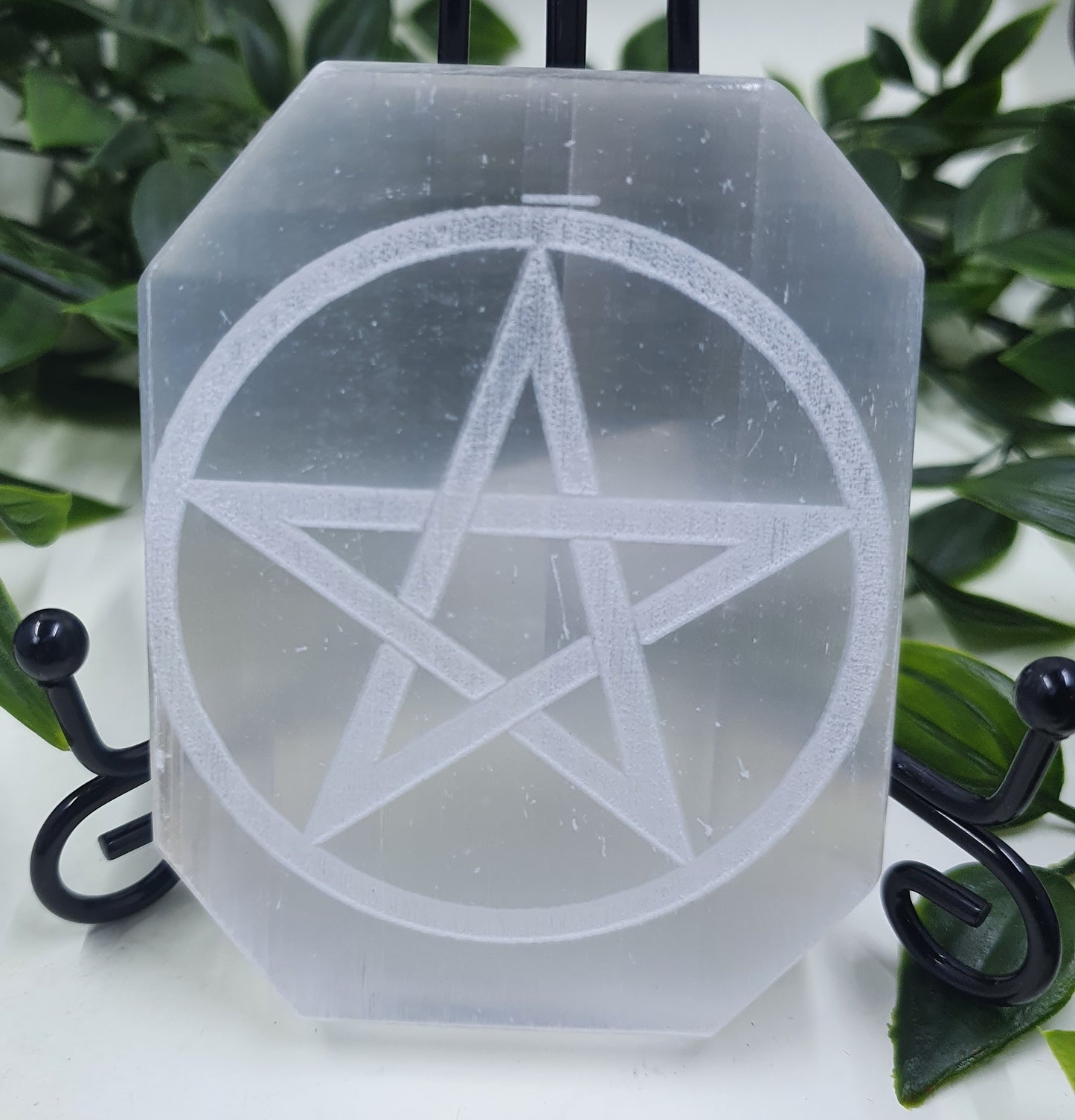 Selenite Pentagram Charging Plate