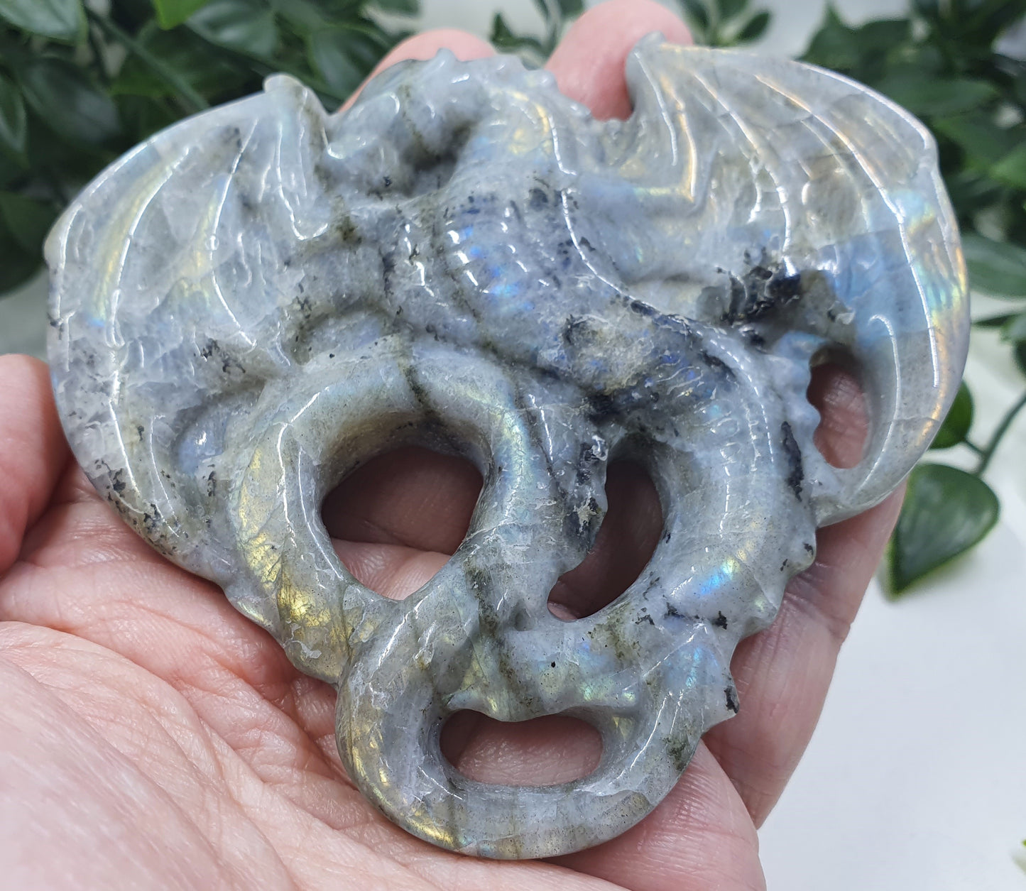 Labradorite Dragon Carving #3