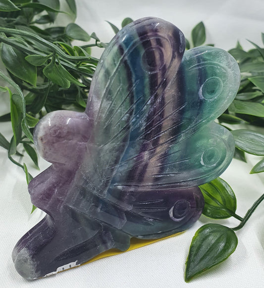 Fluorite Butterfly Fairy Carving #1