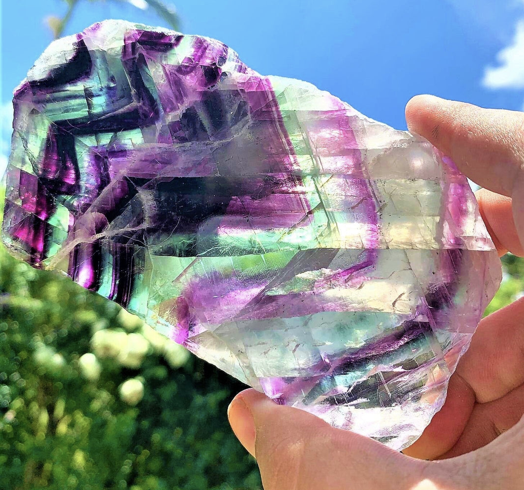 Rainbow Fluorite Slab #5