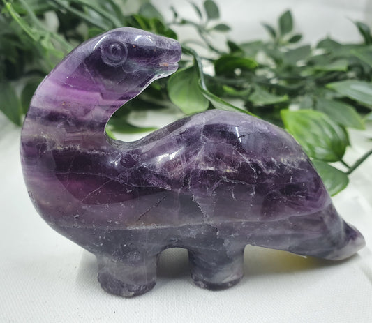 Fluorite Dinosaur Carving