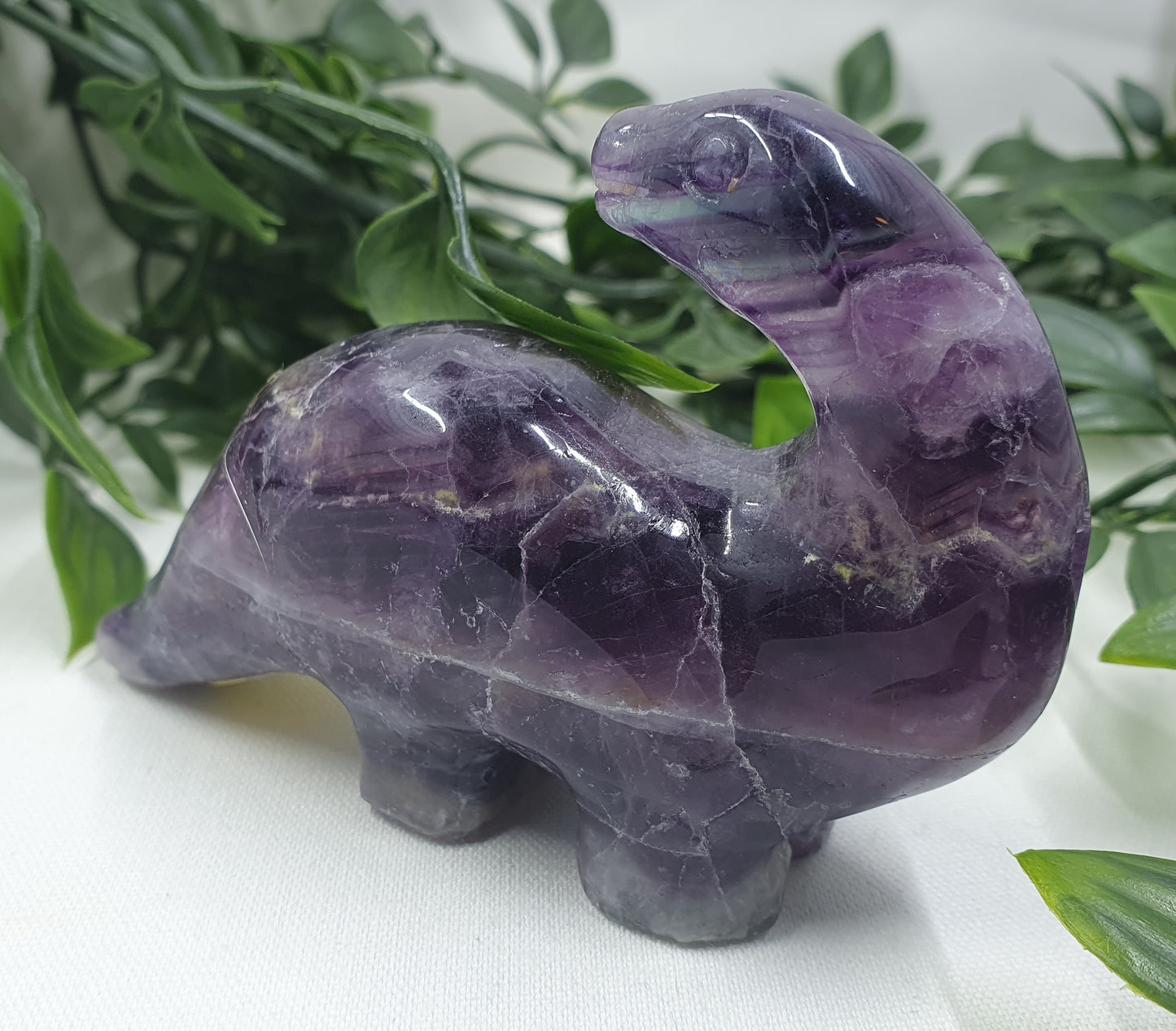 Fluorite Dinosaur Carving