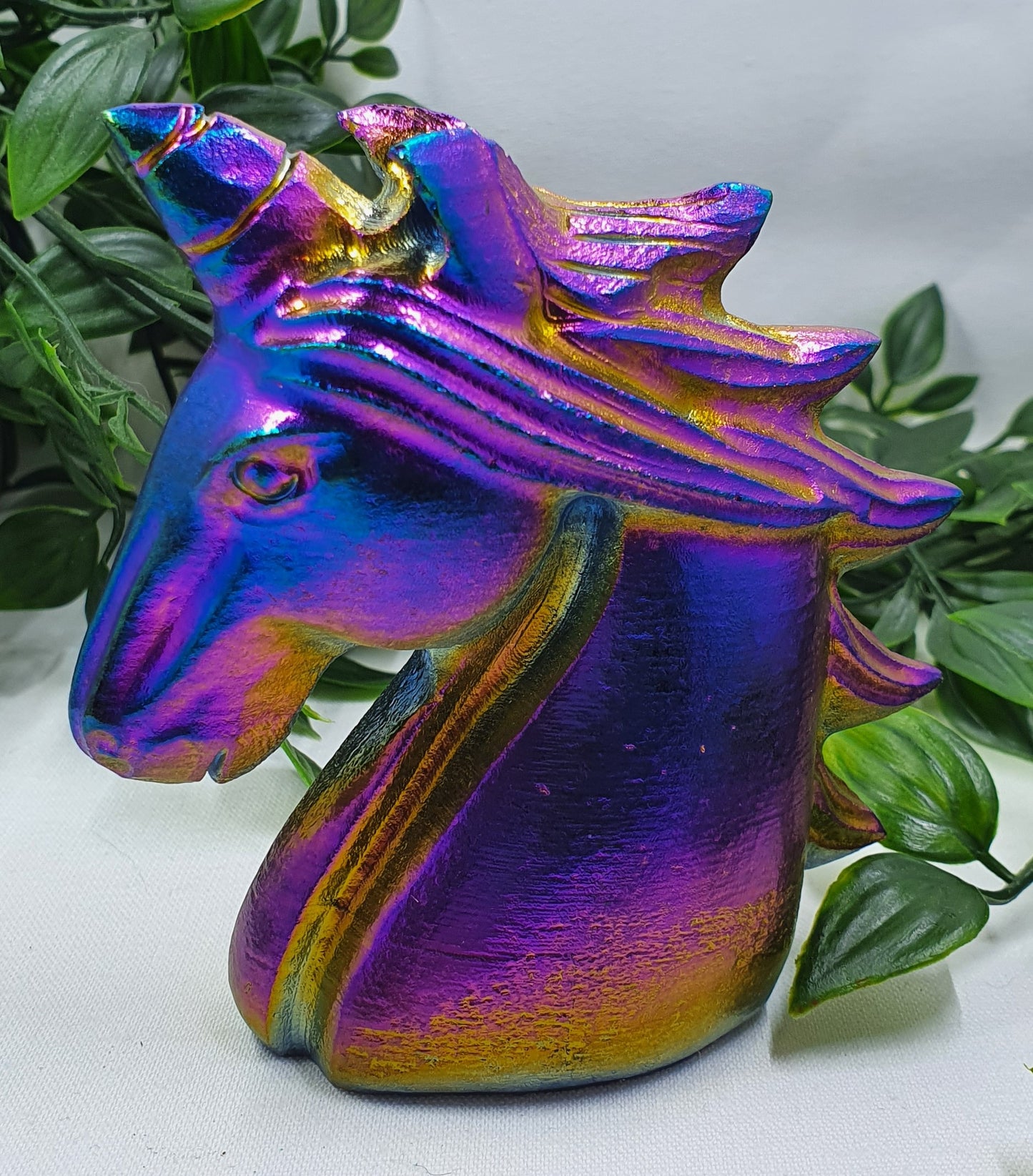 Bismuth Unicorn Carving #1