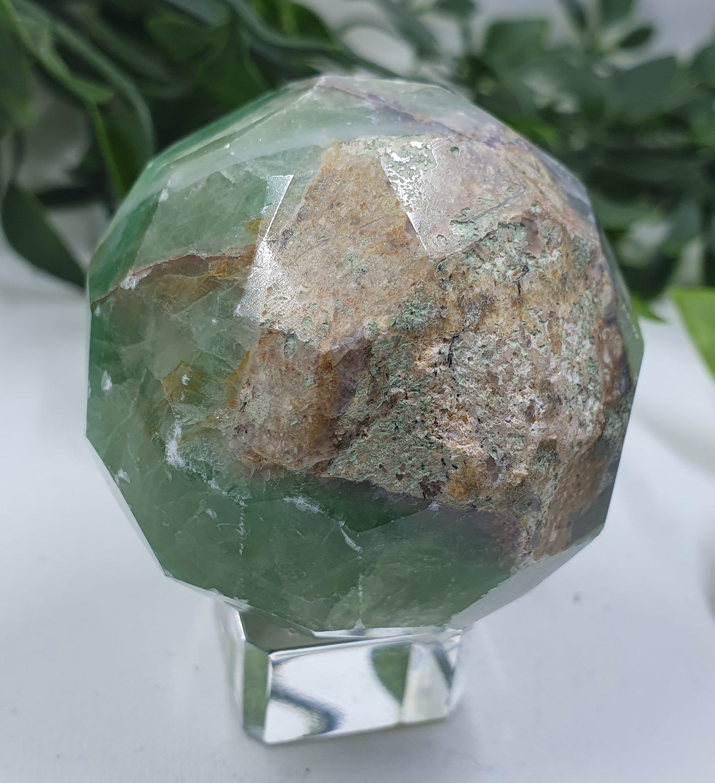 Faceted Fluorite Sphere #1