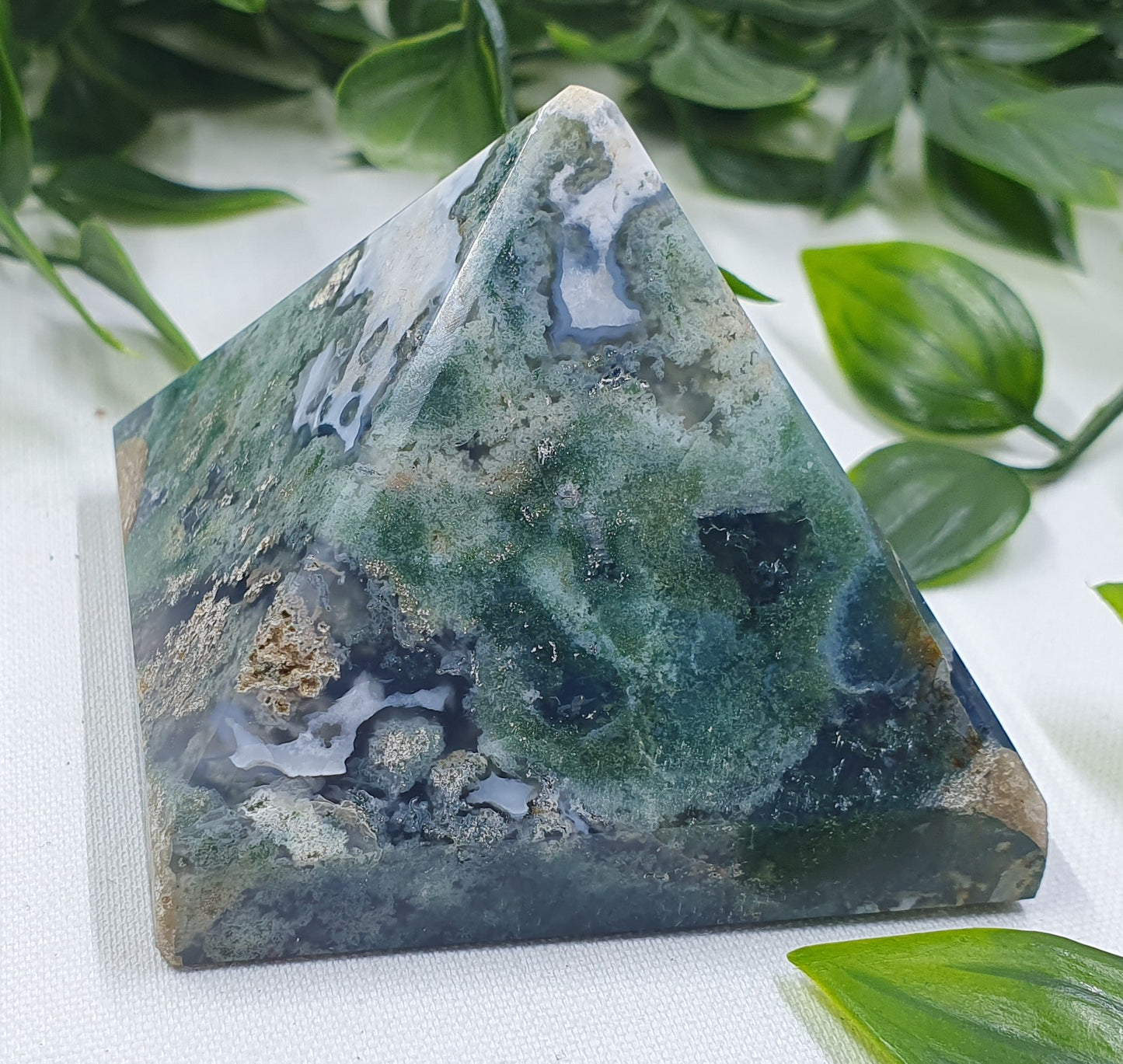 Moss Agate Pyramid #1