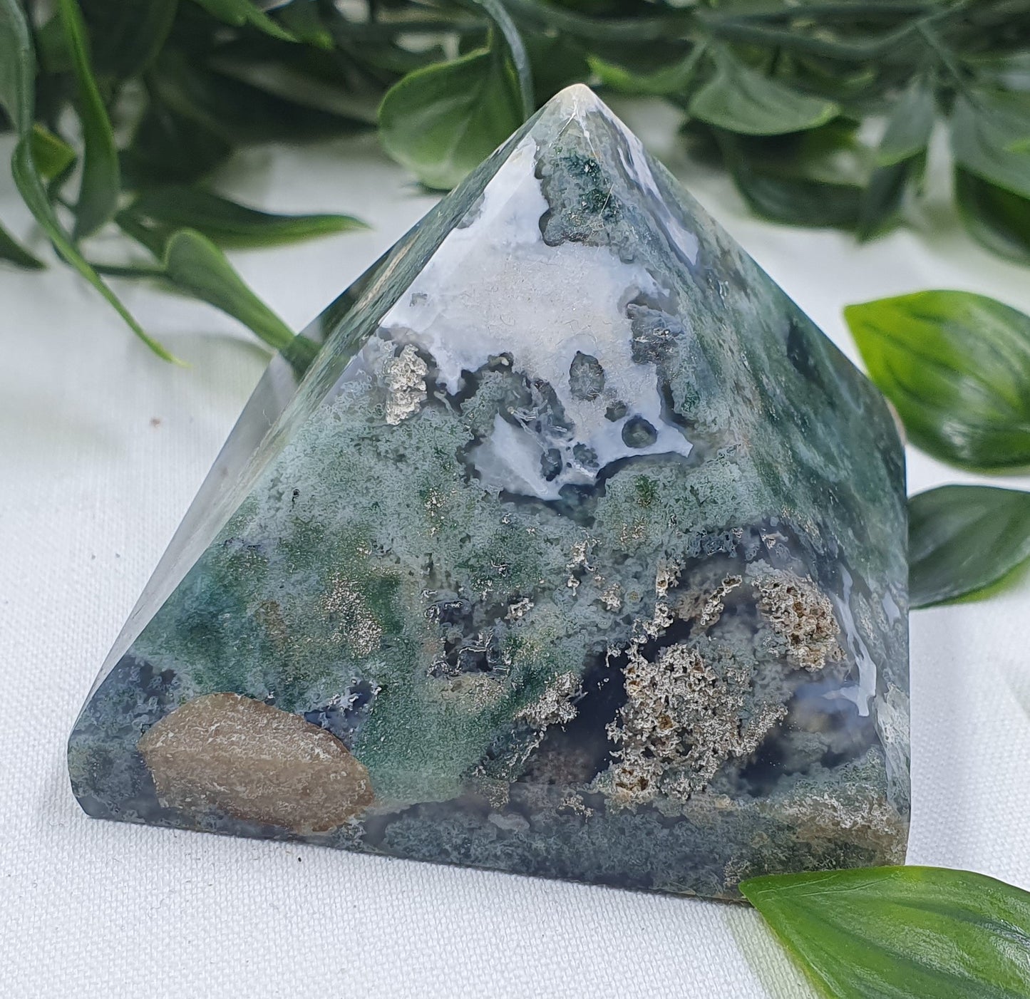 Moss Agate Pyramid #1