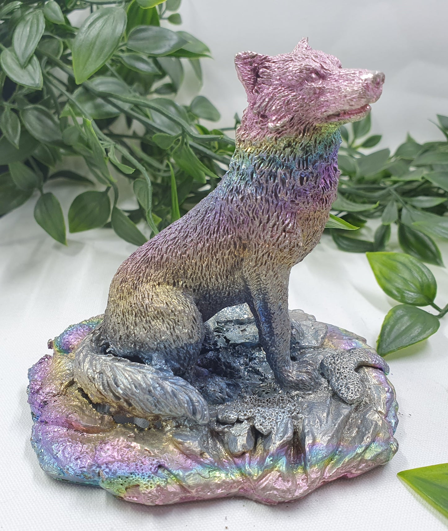 Bismuth Wolf Carving