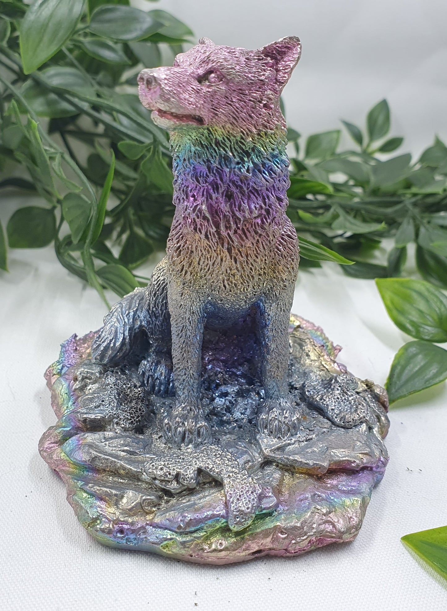 Bismuth Wolf Carving