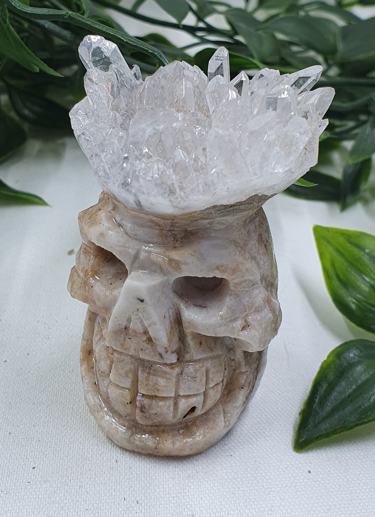 Clear Quartz Skull Head Cluster #1