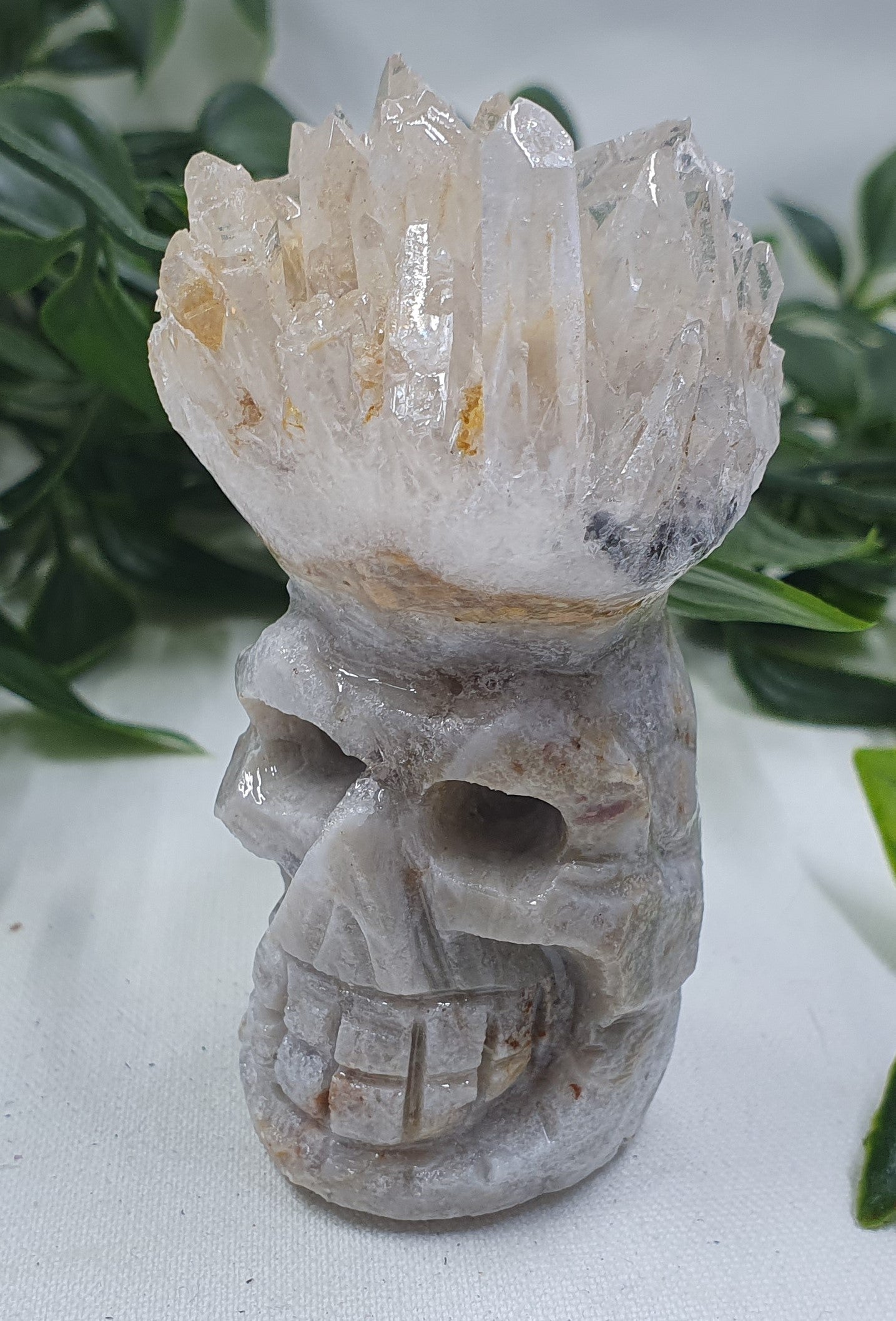 Clear Quartz Skull Head Cluster #2