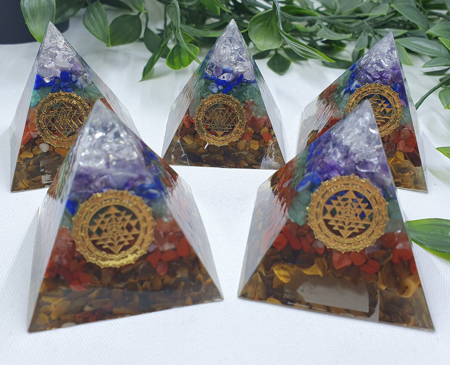 Chakra Orgonite Small Pyramid #1