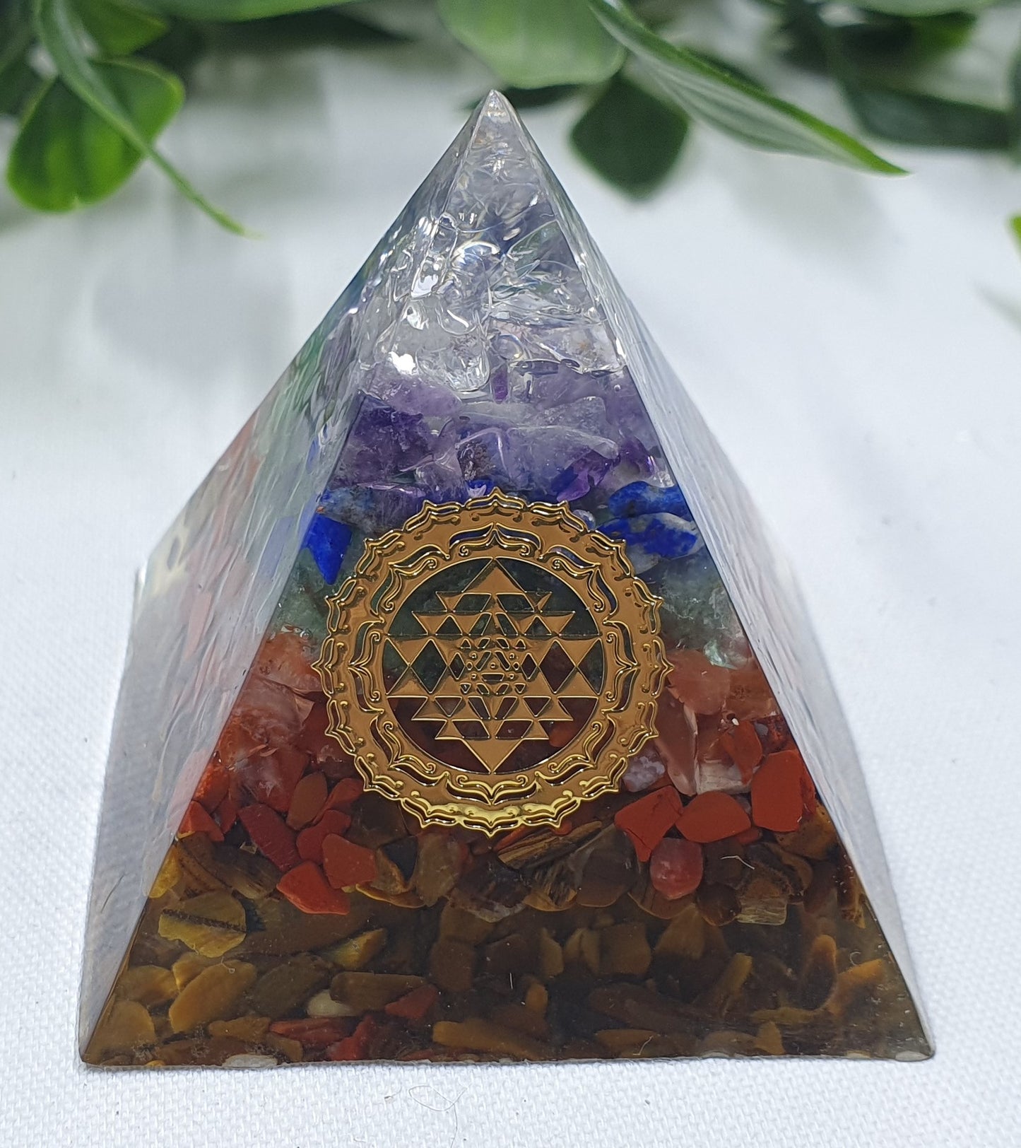 Chakra Orgonite Small Pyramid #1