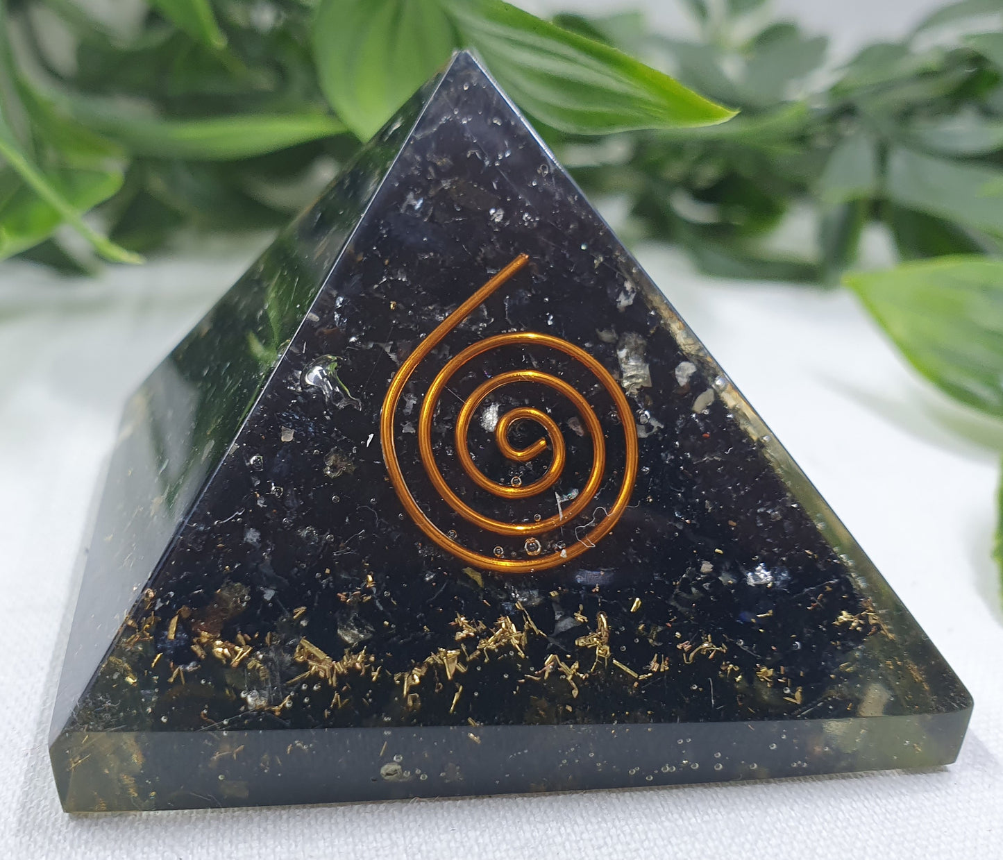 Black Obsidian Orgonite Small Pyramid #4