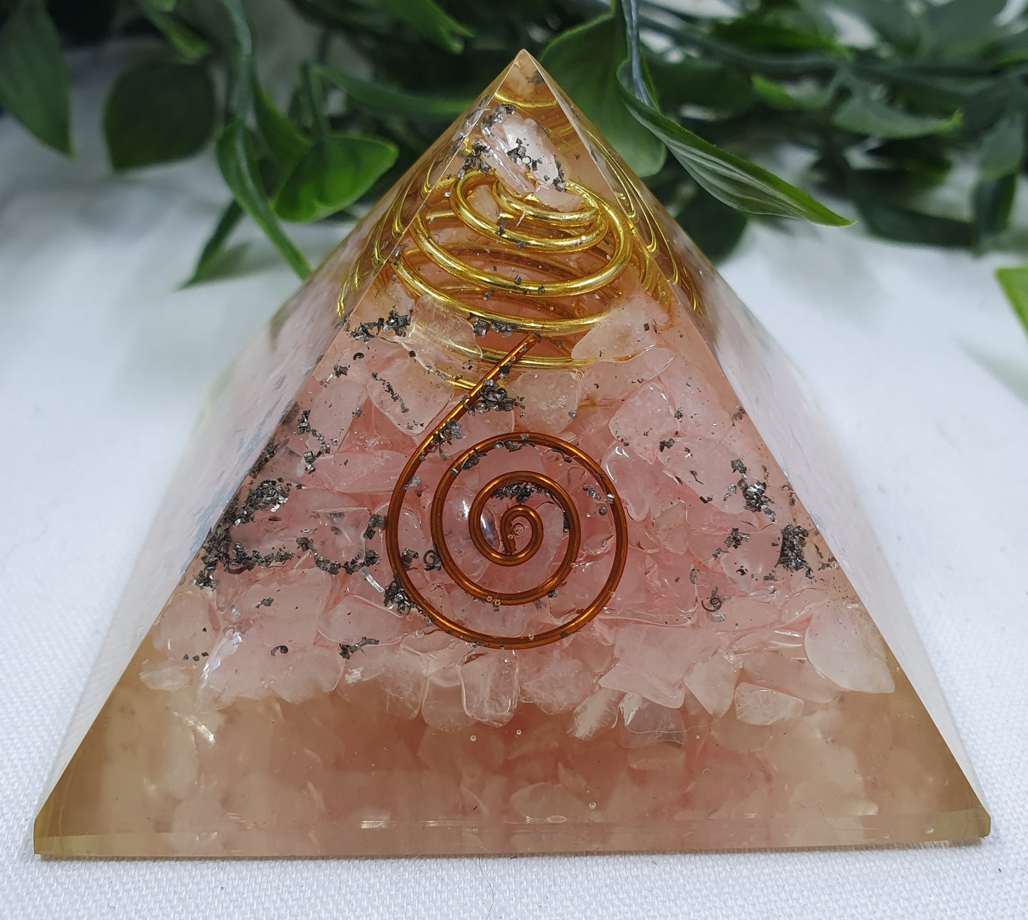 Rose Quartz Orgonite Pyramid #13