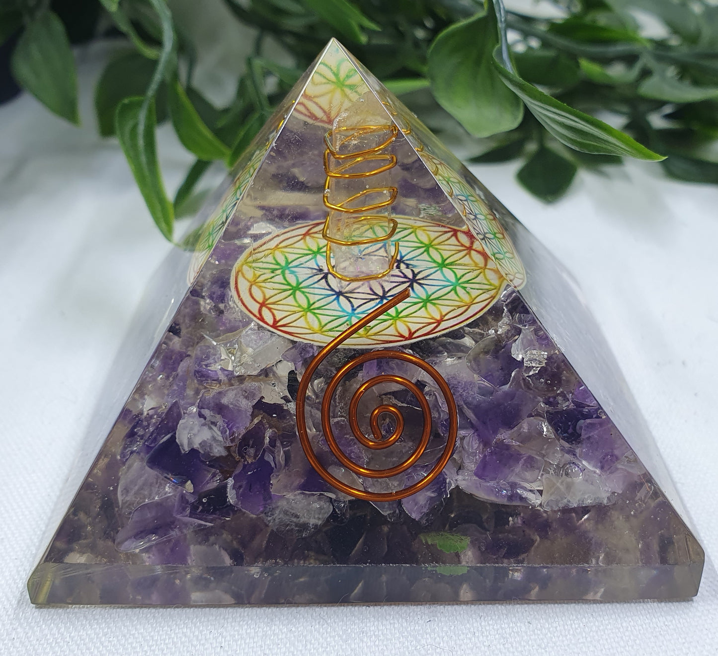 Amethyst Orgonite Pyramid #15