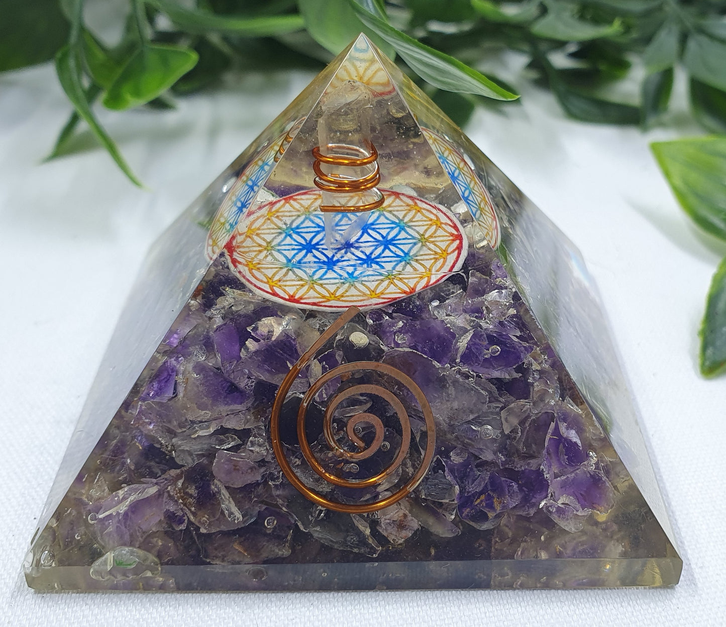 Amethyst Orgonite Pyramid #16