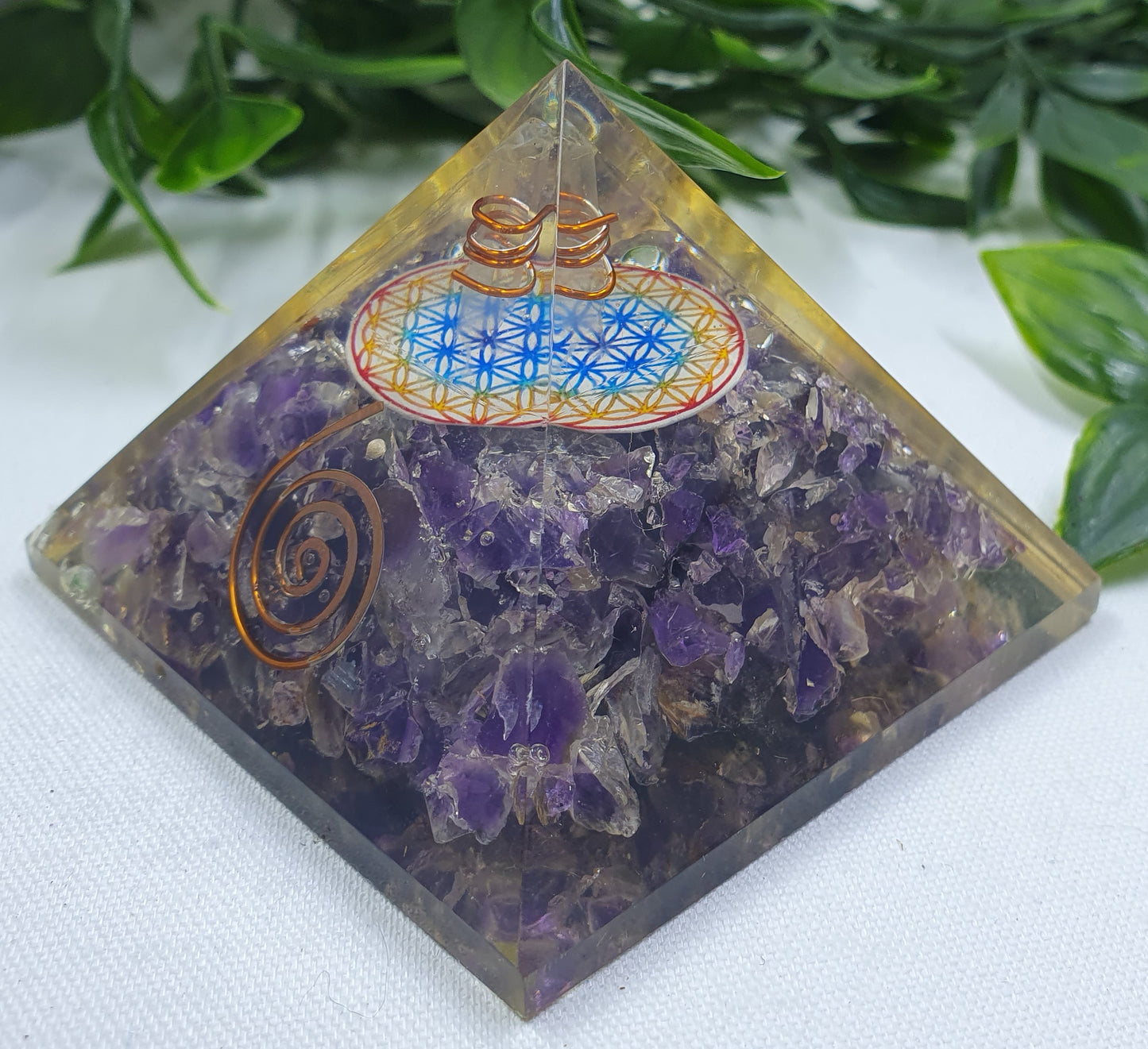 Amethyst Orgonite Pyramid #16